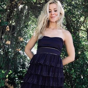 “Double Zero” Purple And Gold Layered Tank